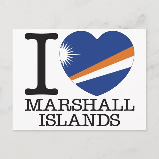 Marshallinseln Liebe v2 Postkarte (Vorderseite)