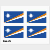 Marshallinseln/Marshallese-Flagge Rechteckiger Aufkleber (Blatt)