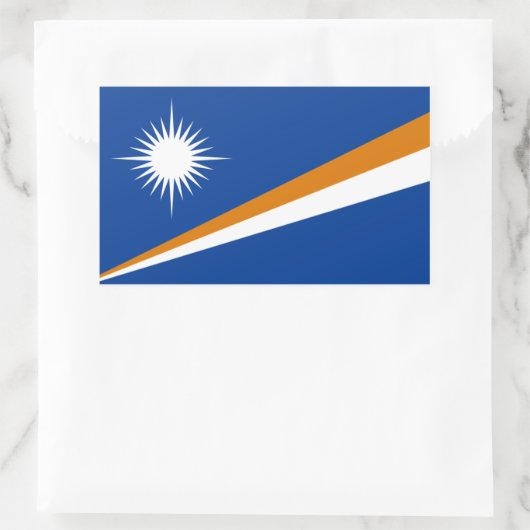 Marshallinseln/Marshallese-Flagge Rechteckiger Aufkleber (Tasche)