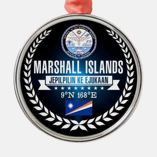 Marshallinseln Silbernes Ornament (Vorne)