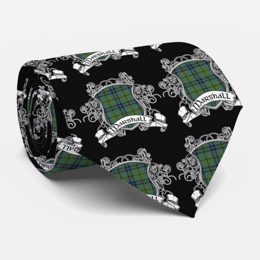 Marshalltartan-Schild Krawatte (Gerollt)