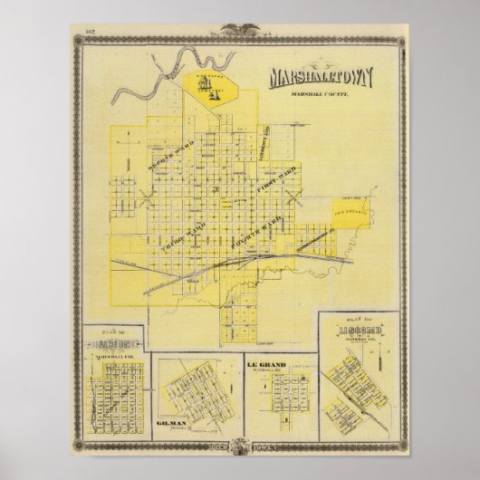 Marshalltown, Albion, Gilman Poster (Vorne)