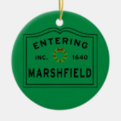 Marshfield Massachusetts Weihnachten Keramik Ornament (Vorne)
