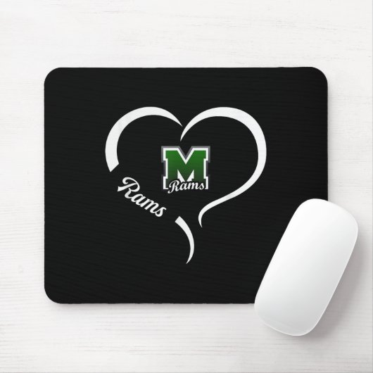 Marshfield Rams Logo Halbherz Slogan Hs Mousepad (Mit Mouse)