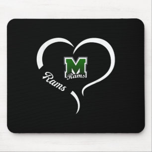 Marshfield Rams Logo Halbherz Slogan Hs Mousepad