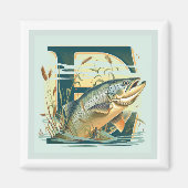 Marshian Square Salmon Magnet (Vorne)