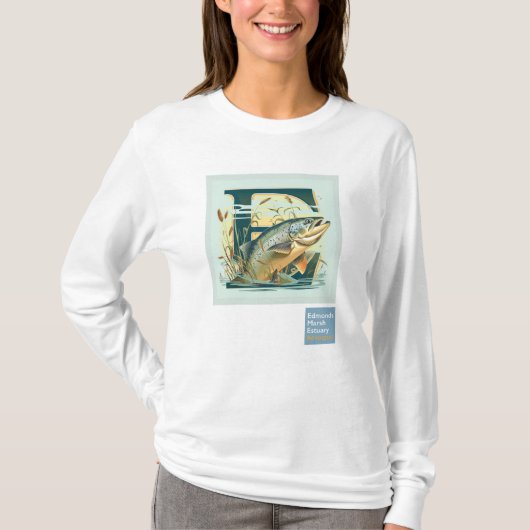 Marshian Women's Lachs Long Sleeve T - Shirt (Vorderseite)