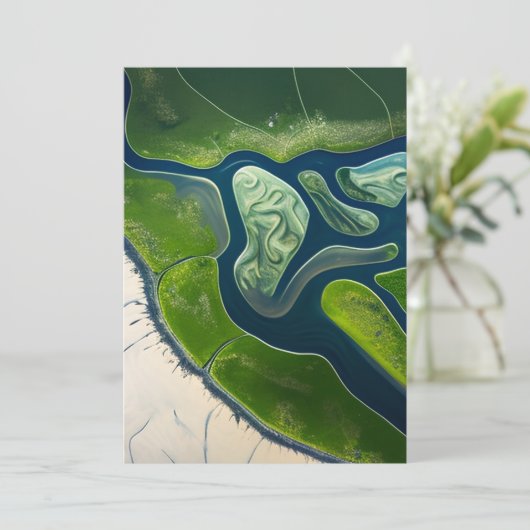 Marshland Elegance Feiertagskarte (Stehend Vorderseite)