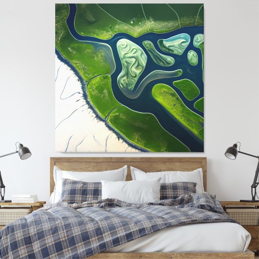 Marshland Elegance Leinwanddruck (Insitu (Schlafzimmer))