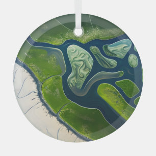 Marshland Elegance Ornament Aus Glas