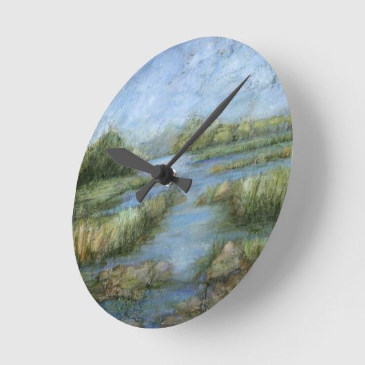 Marshland I Runde Wanduhr (Winkel)