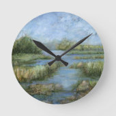 Marshland I Runde Wanduhr (Vorderseite)