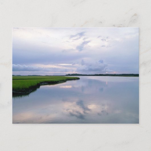 Marshland Sunset Postcard Postkarte (Vorderseite)