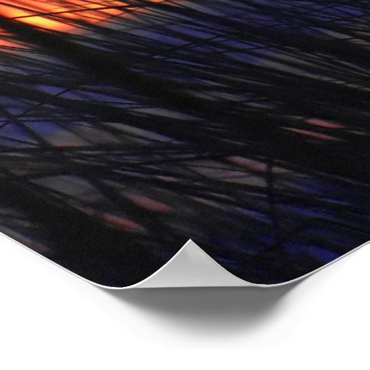 Marshland Sunset Poster (Ecke)