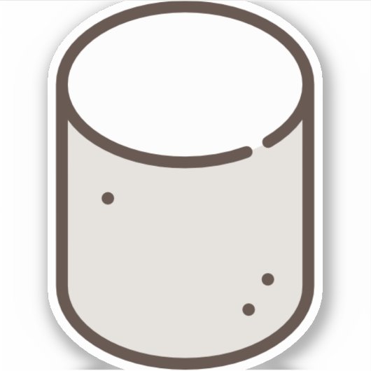 Marshmallow Aufkleber (Vorderseite)