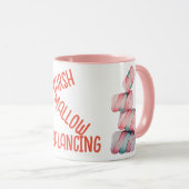 Marshmallow Balancing Candy Pun Tasse (VorderseiteRechts)