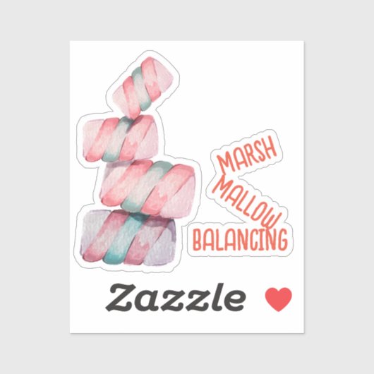 Marshmallow Balancing Pucker Aufkleber (Blatt)