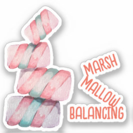 Marshmallow Balancing Pucker Aufkleber