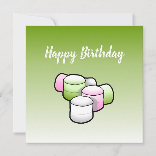 Marshmallow Birthday Card Karte (Vorderseite)