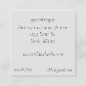 Marshmallow Blume Kräuterpflanze Quadratische Visitenkarte (Rückseite)