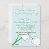 Marshmallow & Campfire Camping Einladung (Rückseite)