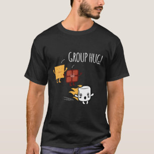 Marshmallow Camping Roasting Group Hug T-Shirt