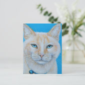 Marshmallow Cat Painting Postkarte (Stehend Vorderseite)