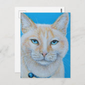 Marshmallow Cat Painting Postkarte (Vorne/Hinten)