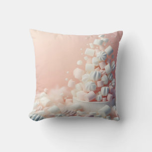 Marshmallow Delicious with Pink Background Kissen