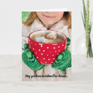 Marshmallow Dreams & Hot Chocolate Weihnachtskarte Feiertagskarte