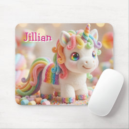 Marshmallow-Einhorn und Pastell-Süßigkeiten-Traum Mousepad