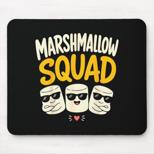 Marshmallow-Familien-Campfire-S'mores Mousepad (Vorne)