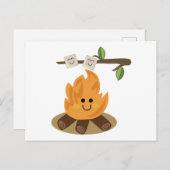 Marshmallow Fire Postkarte (Vorne/Hinten)