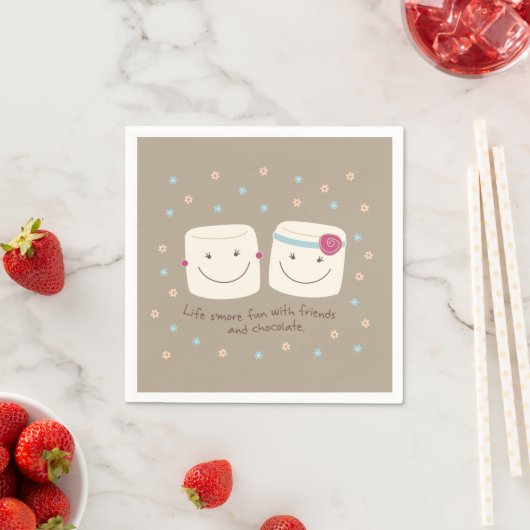 Marshmallow Freunde und Schokolade Napkins Serviette (Beispiel)