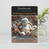 Marshmallow Fun Familienjubiläum Weihnachten Party Einladung (Stehend Vorderseite)