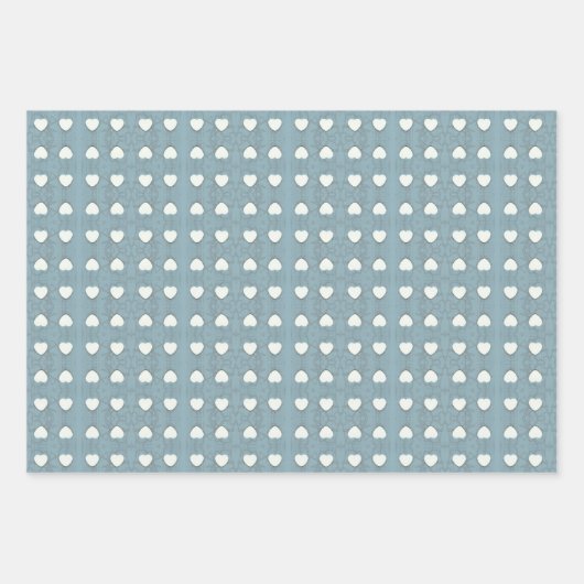 Marshmallow Hearts Geschenkpapier Set (Vorderseite)