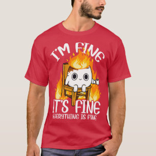 Marshmallow Im Fine Meme OutMen Kinder Frauen Camp T-Shirt