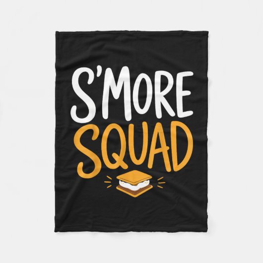 Marshmallow Lagerfeuer Camping S'mores  Fleecedecke (Vorderseite)