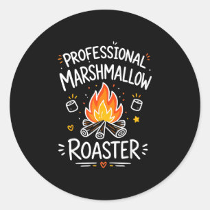 Marshmallow-Lagerfeuer S'mores Runder Aufkleber