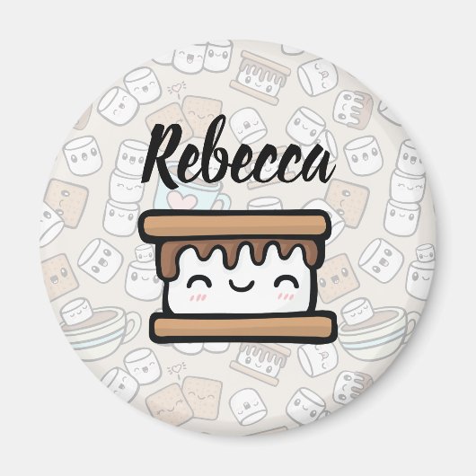 Marshmallow-Leckereien Magnet (Vorne)