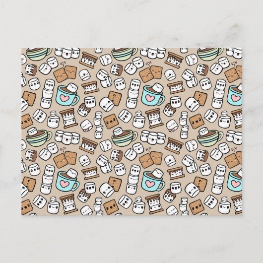 Marshmallow-Leckereien Postkarte (Vorderseite)