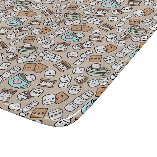 Marshmallow-Leckereien Schneidebrett (Ecke)