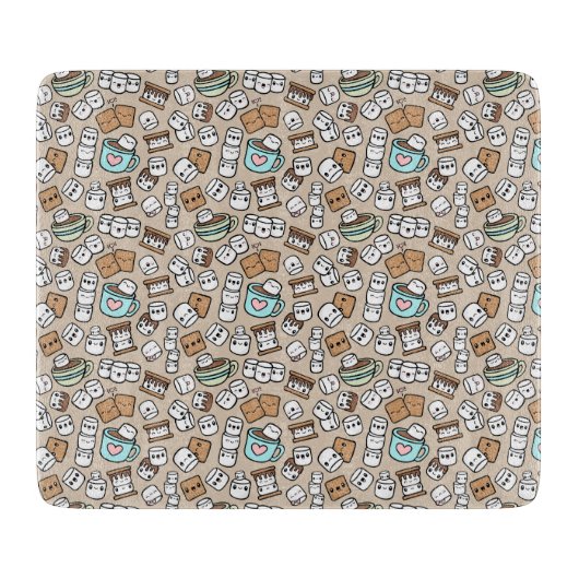 Marshmallow-Leckereien Schneidebrett (Vorderseite)