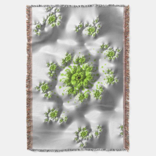 Marshmallow Limon Trippy Psychedelic Fine Fraktal Decke (Vorderseite Vertikal)