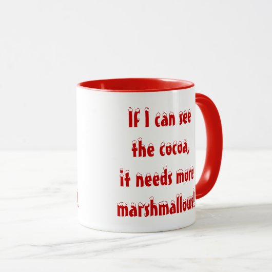 Marshmallow Lover Cocoa Tasse (VorderseiteRechts)