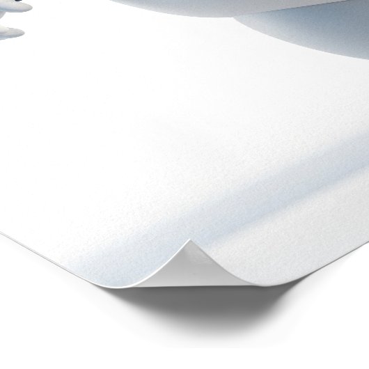 Marshmallow Monster Sailor Design Poster (Ecke)