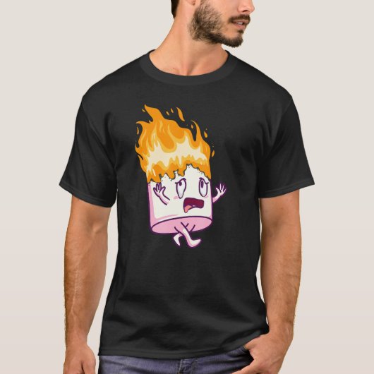Marshmallow On Fire S'mores Camping Campfire Smore T-Shirt (Vorderseite)
