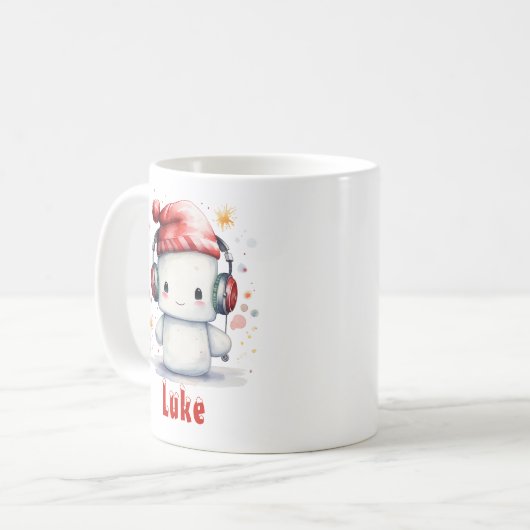 Marshmallow Personalisiert Holiday Tasse (Vorderseite Links)