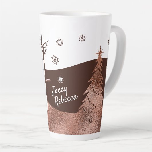 Marshmallow Personalisierte Weihnachtsfeiertage Ta Milchtasse (Rechte Ecke)