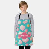 Marshmallow Rainbow Personalisiertes Muster Schürze (Getragen)